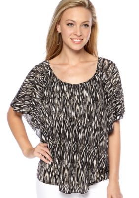 Madison Overlay Mesh Knit Top