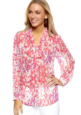 Madison Print Bow Blouse