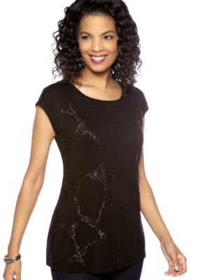 Madison Sequin Dot Top