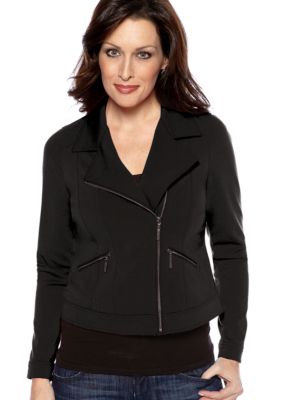 Madison Knit Moto Jacket with Zipper Detail