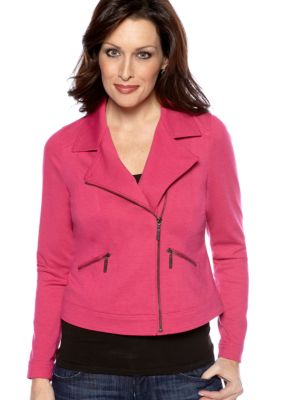 Madison Knit Moto Jacket with Zipper Detail