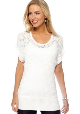 Madison Pointelle Pullover Sweater