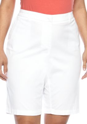 Madison Plus Size Flat Front Bermuda Short