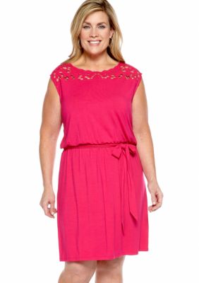 Madison Plus Size Eyelet Dress