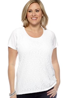 Madison Plus Size Lace Hi-Lo Tank