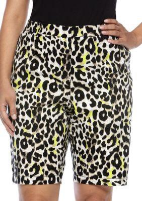 Madison Plus Size Cheetah Bermuda Short