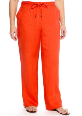 Madison Plus Size Drawstring Linen Pant