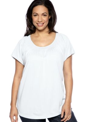 Madison Plus Size Smocked Neck Knit Top