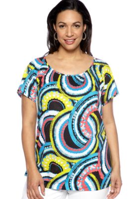 Madison Plus Size Smocked Neck Knit Top