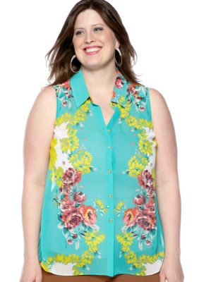Madison Plus Size Sheer Woven Top