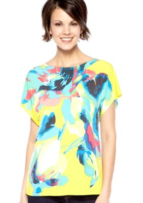 Madison Petite Boxy Floral Top