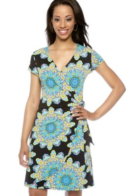 Madison Petite Faux Wrap Dress