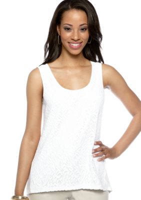Madison Petite Lace Hi Lo Tank