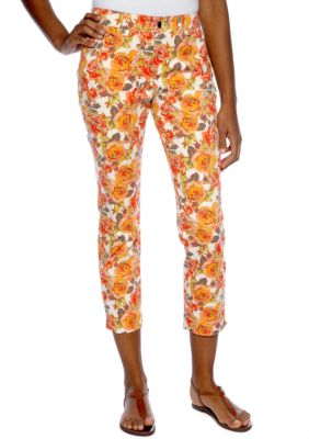 Madison Petite Floral Print Capri