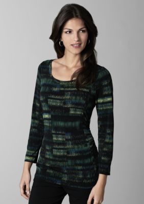 Kenneth Cole New York 3/4 Sleeve Top with Side Rouching