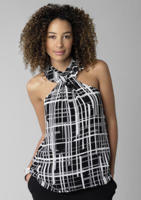 Kenneth Cole New York Print Criss-Cross Neck Halter