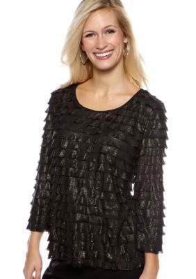 Kim Rogers&reg; Solid Eyelash Pullover