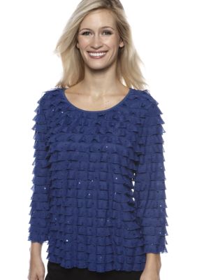 Kim Rogers Solid Eyelash Pullover