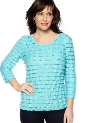 Kim Rogers&reg; Solid Eyelash Pullover