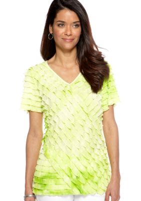 Kim Rogers Allover Short Sleeve Eyelash Tee