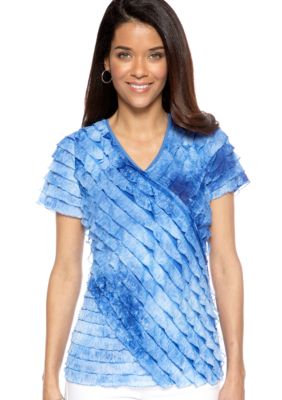 Kim Rogers Allover Short Sleeve Eyelash Tee