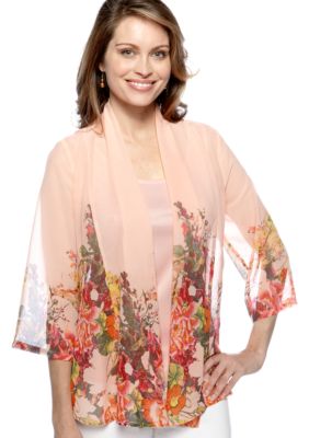 Kim Rogers Boarder Print Two Piece Bed Jacket