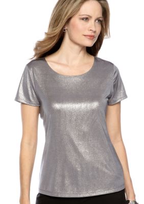 Kim Rogers Slinky Knit Short Sleeve Tee