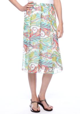 Kim Rogers Printed Bias Skirt