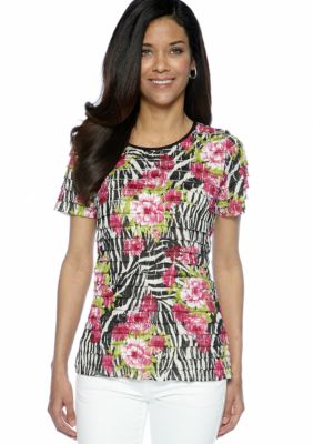 Kim Rogers Petite Printed Eyelash Tee