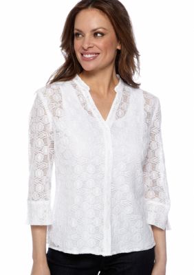 Kim Rogers Petite Lace Blouse