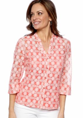 Kim Rogers Petite Lace Blouse