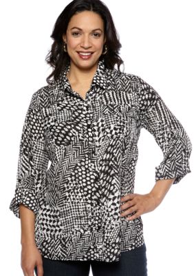 Kim Rogers Plus Size Printed Equipment Shirt