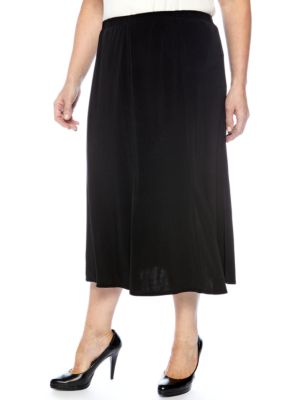 Kim Rogers Plus Size Solid Gore Skirt
