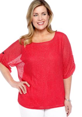 Kim Rogers Plus Size Kang Kang Knit Top