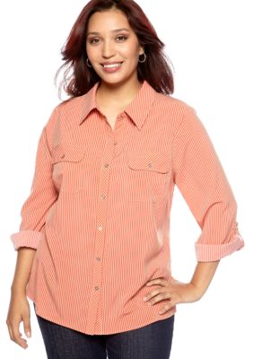 Kim Rogers&reg; Plus Size Vertical Stripe Blouse