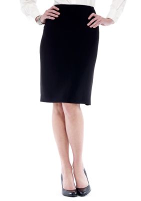 Jones New York Collection Petite Platinum Pencil Skirt