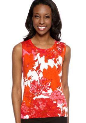 Jones New York Collection Printed Shell