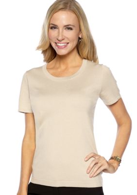 Jones New York Collection Short Sleeve Knit Top