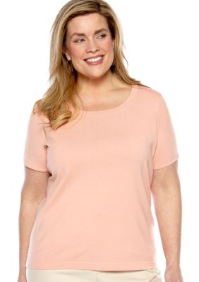Jones New York Collection Plus Size Short Sleeve Knit Top