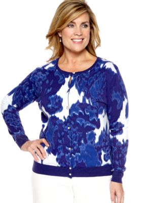 Jones New York Collection Plus Size Long Sleeve Cardigan