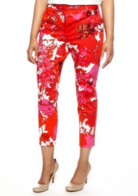 Jones New York Collection Petite Print Skinny Trousers