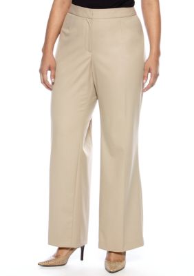 Jones New York Collection Plus Size Flat Font Pant