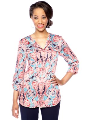 Jones New York Collection Paisley Print Blouse