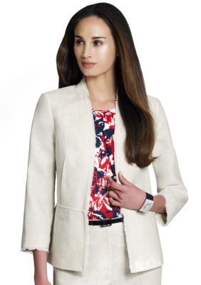 Jones New York Collection Three Quarter Sleeve Jacket