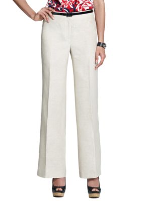 Jones New York Collection Linen Button Front Pant