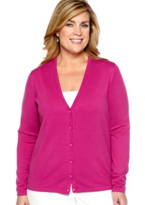 Jones New York Collection Plus Size Basic Cardigan