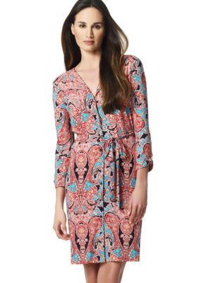 Jones New York Collection Faux Wrap Dress
