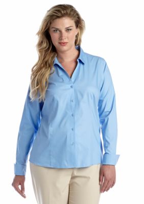 Jones New York Collection Plus Size Easy Care Solid Shirt