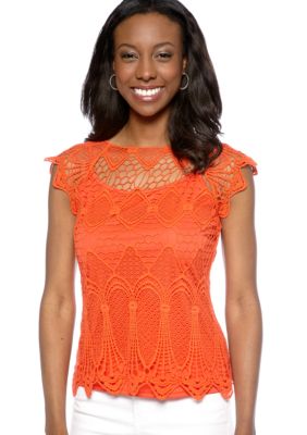 Madison Short Sleeve Lace Top
