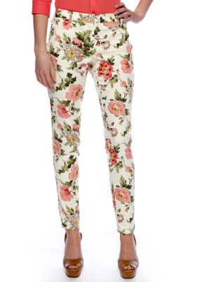 A Byer Floral Twill Skinny